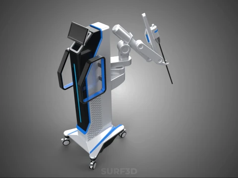 ROBOTIC ASSISTED SURGERY SYSTEM RAS SURGICAL ARM ROBOT MACHINE 3D Model