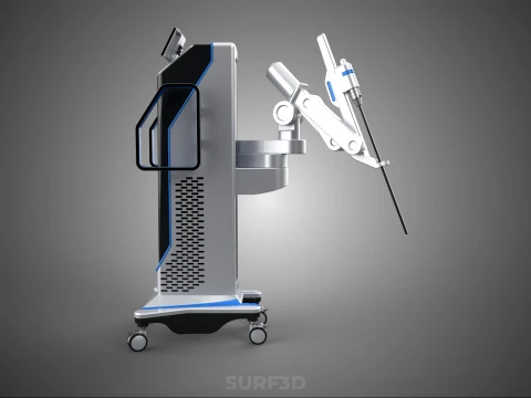 ROBOTIC ASSISTED SURGERY SYSTEM RAS SURGICAL ARM ROBOT MACHINE 3D Model