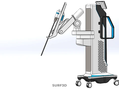 ROBOTIC ASSISTED SURGERY SYSTEM RAS SURGICAL ARM ROBOT MACHINE 3D Model