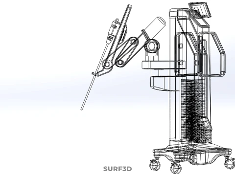 ROBOTIC ASSISTED SURGERY SYSTEM RAS SURGICAL ARM ROBOT MACHINE 3D Model