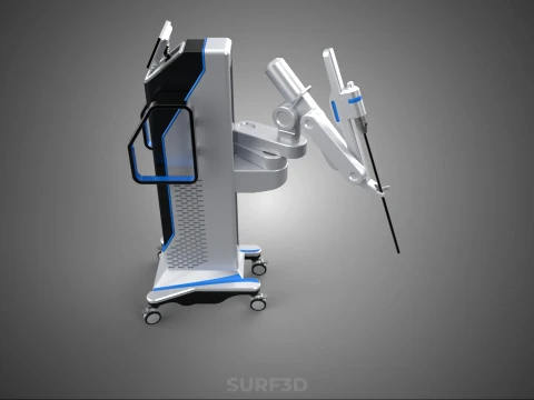 ROBOTIC SURGERY ASSIST SYSTEM SURGICAL ROBOT MACHINE HOSPITAL 3D Model
