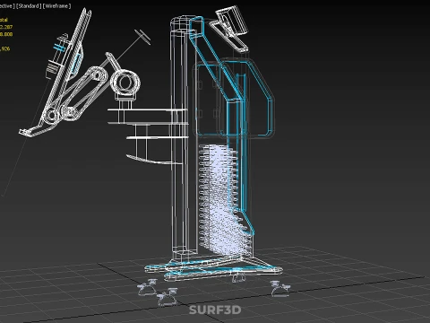 ROBOTIC SURGERY ASSIST SYSTEM SURGICAL ROBOT MACHINE HOSPITAL 3D Model