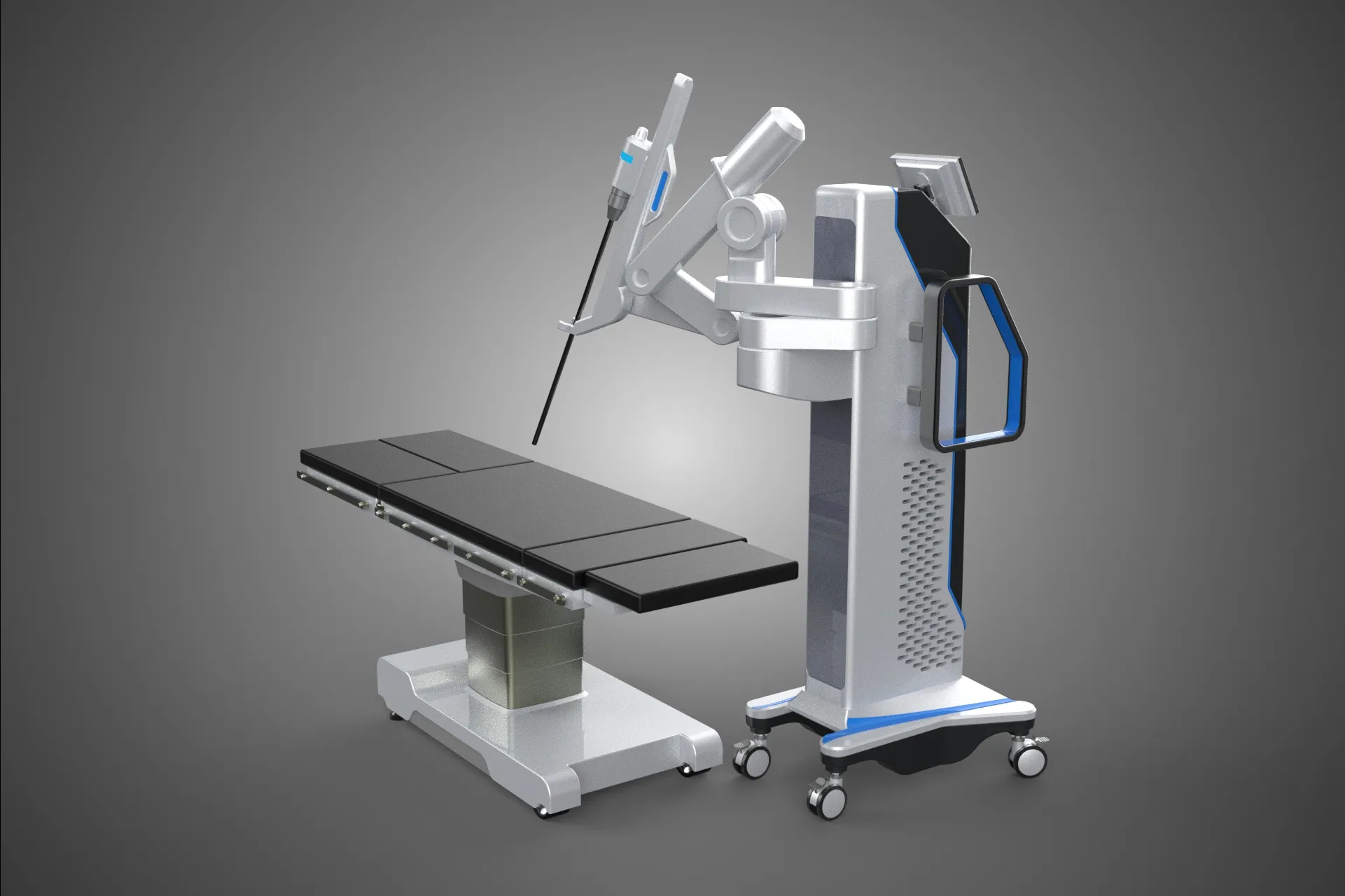 TABLE PLATFORM HOSPITAL ROBOTIC SURGERY SURGICAL ROBOT MACHINE 3D Model .c4d .max .obj .3ds .fbx .stl .blend 