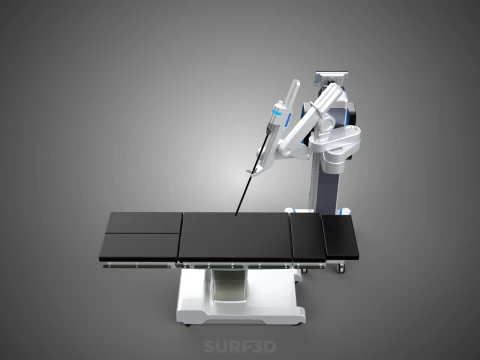 TABLE PLATFORM HOSPITAL ROBOTIC SURGERY SURGICAL ROBOT MACHINE 3D Model