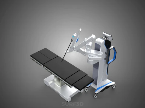 TABLE PLATFORM HOSPITAL ROBOTIC SURGERY SURGICAL ROBOT MACHINE 3D Model