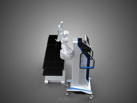 TABLE PLATFORM HOSPITAL ROBOTIC SURGERY SURGICAL ROBOT MACHINE 3D Model