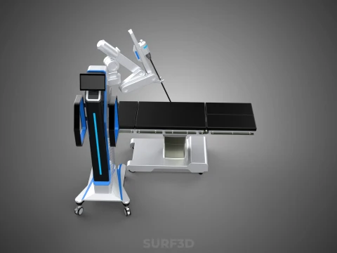 TABLE PLATFORM HOSPITAL ROBOTIC SURGERY SURGICAL ROBOT MACHINE 3D Model