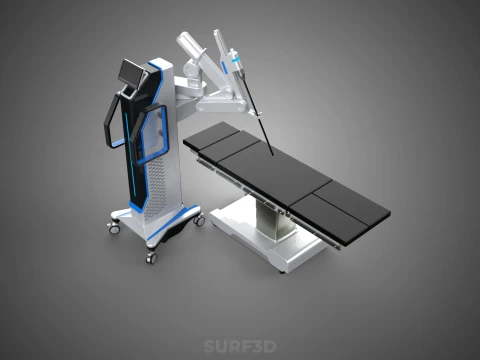 TABLE PLATFORM HOSPITAL ROBOTIC SURGERY SURGICAL ROBOT MACHINE 3D Model