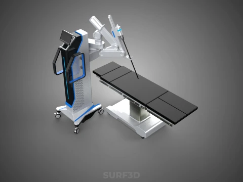 TABLE PLATFORM HOSPITAL ROBOTIC SURGERY SURGICAL ROBOT MACHINE 3D Model