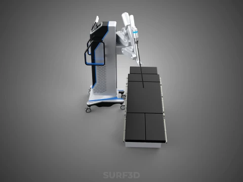 TABLE PLATFORM HOSPITAL ROBOTIC SURGERY SURGICAL ROBOT MACHINE 3D Model