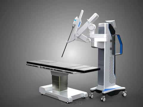 TABLE PLATFORM HOSPITAL ROBOTIC SURGERY SURGICAL ROBOT MACHINE 3D Model