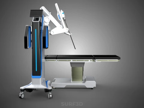 TABLE PLATFORM HOSPITAL ROBOTIC SURGERY SURGICAL ROBOT MACHINE 3D Model