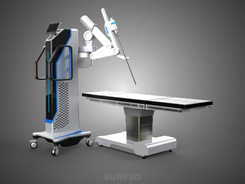 TABLE PLATFORM HOSPITAL ROBOTIC SURGERY SURGICAL ROBOT MACHINE 3D Model