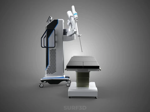 TABLE PLATFORM HOSPITAL ROBOTIC SURGERY SURGICAL ROBOT MACHINE 3D Model