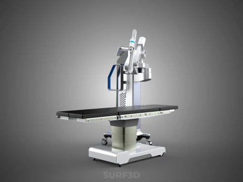 TABLE PLATFORM HOSPITAL ROBOTIC SURGERY SURGICAL ROBOT MACHINE 3D Model