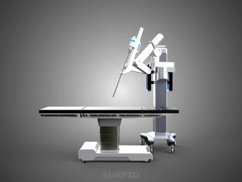 TABLE PLATFORM HOSPITAL ROBOTIC SURGERY SURGICAL ROBOT MACHINE 3D Model