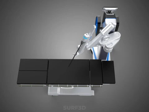 TABLE PLATFORM HOSPITAL ROBOTIC SURGERY SURGICAL ROBOT MACHINE 3D Model