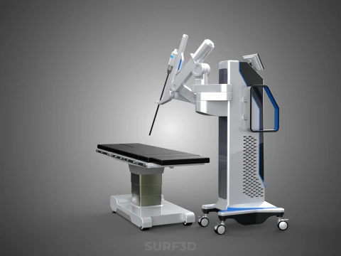 TABLE PLATFORM HOSPITAL ROBOTIC SURGERY SURGICAL ROBOT MACHINE 3D Model
