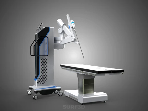 TABLE PLATFORM HOSPITAL ROBOTIC SURGERY SURGICAL ROBOT MACHINE 3D Model