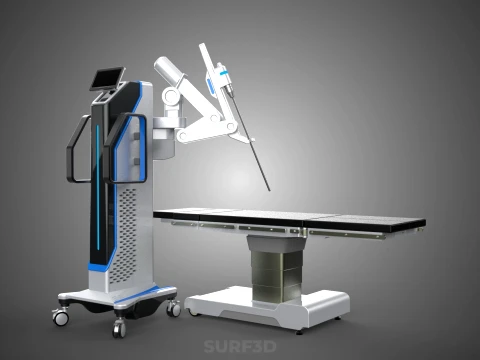 TABLE PLATFORM HOSPITAL ROBOTIC SURGERY SURGICAL ROBOT MACHINE 3D Model