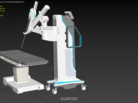 TABLE PLATFORM HOSPITAL ROBOTIC SURGERY SURGICAL ROBOT MACHINE 3D Model