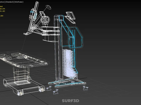 TABLE PLATFORM HOSPITAL ROBOTIC SURGERY SURGICAL ROBOT MACHINE 3D Model