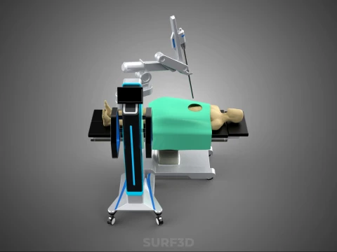ROBOTIC ASSISTED SURGERY SYSTEM SURGICAL ROBOT MACHINE PATIENT 3D Model
