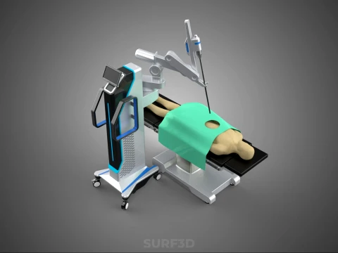 ROBOTIC ASSISTED SURGERY SYSTEM SURGICAL ROBOT MACHINE PATIENT 3D Model