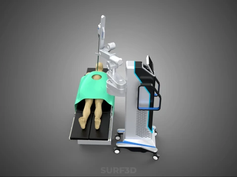 ROBOTIC ASSISTED SURGERY SYSTEM SURGICAL ROBOT MACHINE PATIENT 3D Model