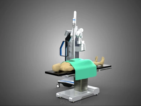 ROBOTIC ASSISTED SURGERY SYSTEM SURGICAL ROBOT MACHINE PATIENT 3D Model