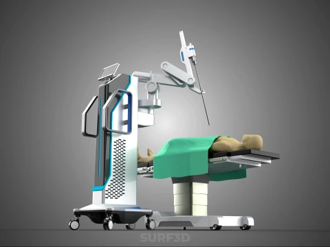 ROBOTIC ASSISTED SURGERY SYSTEM SURGICAL ROBOT MACHINE PATIENT 3D Model