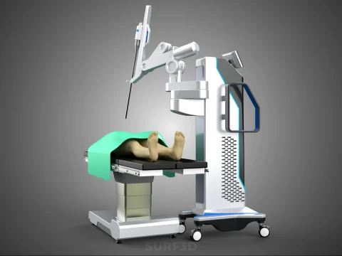 ROBOTIC ASSISTED SURGERY SYSTEM SURGICAL ROBOT MACHINE PATIENT 3D Model