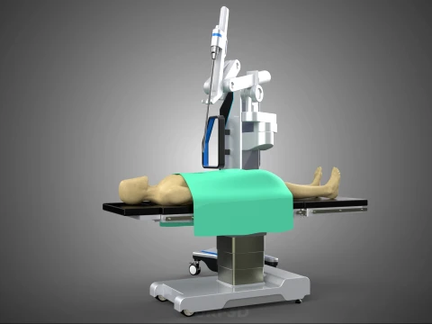 ROBOTIC ASSISTED SURGERY SYSTEM SURGICAL ROBOT MACHINE PATIENT 3D Model