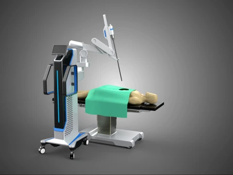 PRECISE ROBOTIC SURGERY SURGICAL ROBOT HUMAN MAN OPERATING TABLE 3D Model