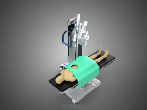 PRECISE ROBOTIC SURGERY SURGICAL ROBOT HUMAN MAN OPERATING TABLE 3D Model