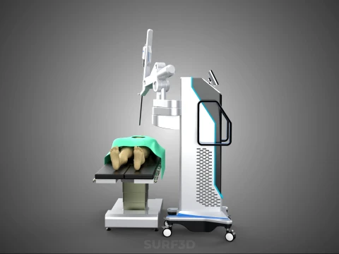PRECISE ROBOTIC SURGERY SURGICAL ROBOT HUMAN MAN OPERATING TABLE 3D Model