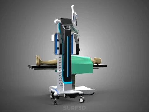 PRECISE ROBOTIC SURGERY SURGICAL ROBOT HUMAN MAN OPERATING TABLE 3D Model