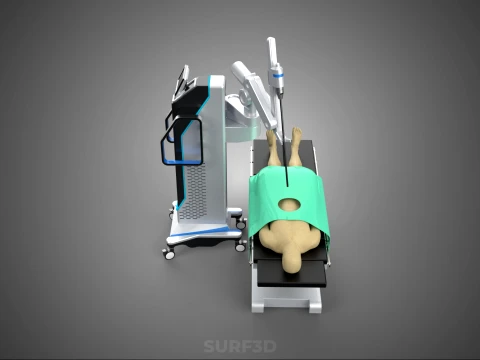 PRECISE ROBOTIC SURGERY SURGICAL ROBOT HUMAN MAN OPERATING TABLE 3D Model