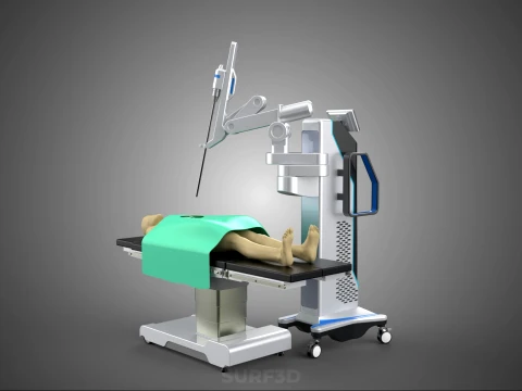 PRECISE ROBOTIC SURGERY SURGICAL ROBOT HUMAN MAN OPERATING TABLE 3D Model