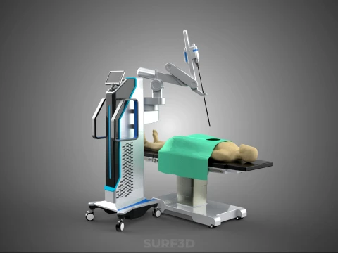 PRECISE ROBOTIC SURGERY SURGICAL ROBOT HUMAN MAN OPERATING TABLE 3D Model