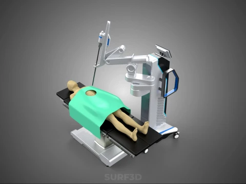 PRECISE ROBOTIC SURGERY SURGICAL ROBOT HUMAN MAN OPERATING TABLE 3D Model