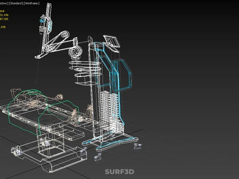 PRECISE ROBOTIC SURGERY SURGICAL ROBOT HUMAN MAN OPERATING TABLE 3D Model