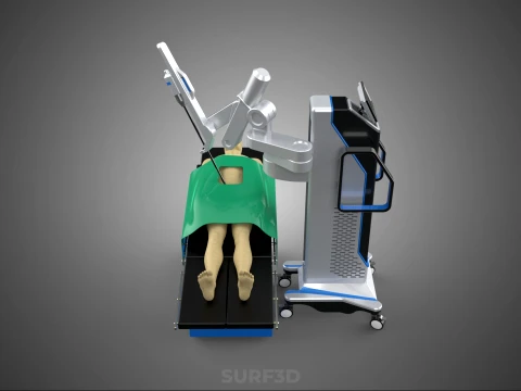 ASSISTANCE SURGICAL ROBOTIC SURGERY ROBOT SURGEON OPERATION BED 3D Model
