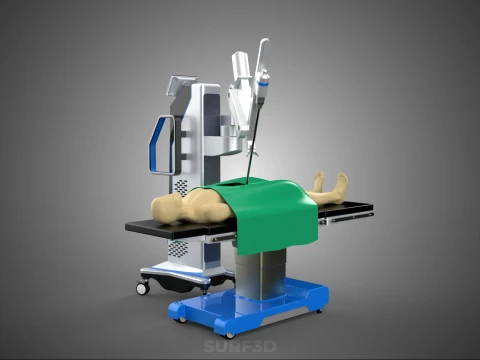 ASSISTANCE SURGICAL ROBOTIC SURGERY ROBOT SURGEON OPERATION BED 3D Model
