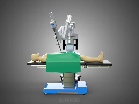 ASSISTANCE SURGICAL ROBOTIC SURGERY ROBOT SURGEON OPERATION BED 3D Model