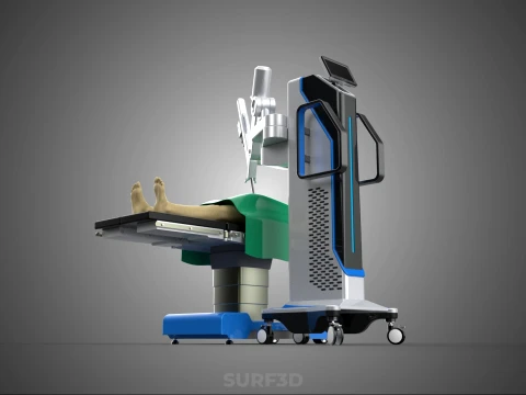 ASSISTANCE SURGICAL ROBOTIC SURGERY ROBOT SURGEON OPERATION BED 3D Model