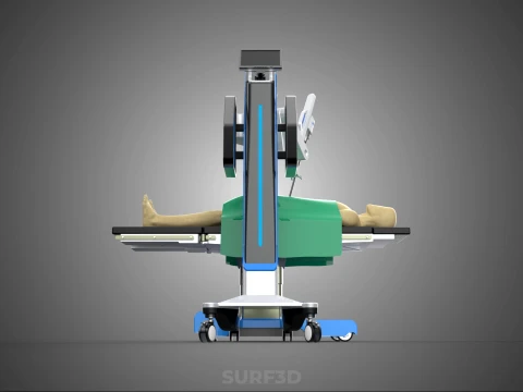 ASSISTANCE SURGICAL ROBOTIC SURGERY ROBOT SURGEON OPERATION BED 3D Model