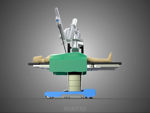 ASSISTANCE SURGICAL ROBOTIC SURGERY ROBOT SURGEON OPERATION BED 3D Model