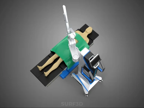 ASSISTANCE SURGICAL ROBOTIC SURGERY ROBOT SURGEON OPERATION BED 3D Model
