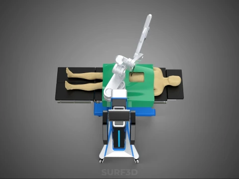 ASSISTANCE SURGICAL ROBOTIC SURGERY ROBOT SURGEON OPERATION BED 3D Model
